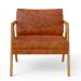 Kit 04 Poltronas Decorativa Para Sala Pietra Estrutura De Madeira L02 Couríssimo Camel - Lyam Decor
