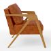 Kit 04 Poltronas Decorativa Para Sala Pietra Estrutura De Madeira L02 Couríssimo Camel - Lyam Decor