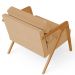 Kit 04 Poltronas Decorativa Para Sala Pietra Estrutura De Madeira L02 Linho Bege Escuro - Lyam Decor