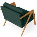 Kit 04 Poltronas Decorativa Para Sala Pietra Estrutura De Madeira L02 Linho Verde Musgo - Lyam Decor