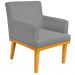 Kit 04 Poltronas Decorativa Para Sala de Estar Base Mel Beatriz W01 Corano Cinza - Lyam Decor