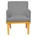 Kit 04 Poltronas Decorativa Para Sala de Estar Base Mel Beatriz W01 Corano Cinza - Lyam Decor