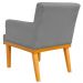 Kit 04 Poltronas Decorativa Para Sala de Estar Base Mel Beatriz W01 Corano Cinza - Lyam Decor