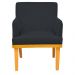 Kit 04 Poltronas Decorativa Para Sala de Estar Base Mel Beatriz W01 Corano Preto - Lyam Decor