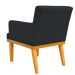 Kit 04 Poltronas Decorativa Para Sala de Estar Base Mel Beatriz W01 Corano Preto - Lyam Decor