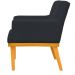 Kit 04 Poltronas Decorativa Para Sala de Estar Base Mel Beatriz W01 Corano Preto - Lyam Decor