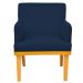 Kit 04 Poltronas Decorativa Para Sala de Estar Base Mel Beatriz W01 Suede Azul Marinho - Lyam Decor