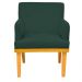 Kit 04 Poltronas Decorativa Para Sala de Estar Base Mel Beatriz W01 Suede Verde Musgo - Lyam Decor