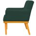 Kit 04 Poltronas Decorativa Para Sala de Estar Base Mel Beatriz W01 Suede Verde Musgo - Lyam Decor