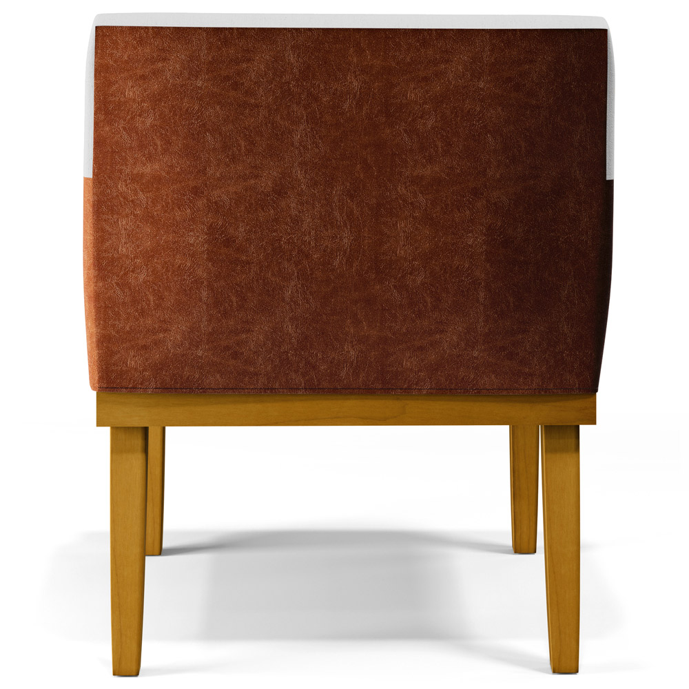 Kit 04 Poltronas Decorativas Para Sala Estar Beatriz W01 Linho Cinza Couríssimo Camel - Lyam Decor