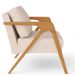Kit 04 Poltronas Decorativas Para Sala Estar Pietra Estrutura De Madeira L02 Suede Bege - Lyam Decor