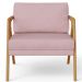 Kit 04 Poltronas Decorativas Para Sala Estar Pietra Estrutura De Madeira L02 Suede Rosê - Lyam Decor