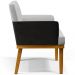 Kit 04 Poltronas Decorativas Para Sala de Estar Beatriz W01 Linho Cinza Couríssimo Preto - Lyam Decor
