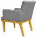 Kit 04 Poltronas Decorativas Para Sala de Estar Beatriz W01 Linho Cinza Escuro - Lyam Decor