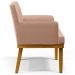 Kit 04 Poltronas Decorativas Para Sala de Estar Beatriz W01 Linho Rosê - Lyam Decor