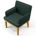 Kit 04 Poltronas Decorativas Para Sala de Estar Beatriz W01 Linho Verde Musgo - Lyam Decor