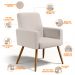Kit 04 Poltronas Decorativas Para Sala de Estar Maria W01 Linho Cru - Lyam Decor