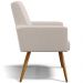 Kit 04 Poltronas Decorativas Para Sala de Estar Maria W01 Linho Cru - Lyam Decor