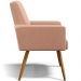 Kit 04 Poltronas Decorativas Para Sala de Estar e Recepção Maria W01 Linho Rosê - Lyam Decor