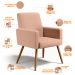 Kit 04 Poltronas Decorativas Para Sala de Estar e Recepção Maria W01 Linho Rosê - Lyam Decor