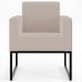 Kit 04 Poltronas Decorativas Sala Base Fixa Metal Helô L02 Linho Bege Couríssimo Camel - Lyam Decor