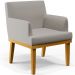 Kit 04 Poltronas Decorativas Sala De Estar Base Mel Beatriz W01 Linho Bege - Lyam Decor