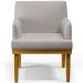 Kit 04 Poltronas Decorativas Sala De Estar Base Mel Beatriz W01 Linho Bege - Lyam Decor