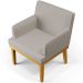 Kit 04 Poltronas Decorativas Sala De Estar Base Mel Beatriz W01 Linho Bege - Lyam Decor
