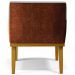 Kit 04 Poltronas Decorativas Sala Estar Beatriz W01 Linho Cinza Escuro Couríssimo Camel - Lyam Decor
