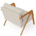 Kit 04 Poltronas Decorativas Sala Estar Pietra Estrutura De Madeira L02 Linho Champagne - Lyam Decor