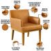 Kit 04 Poltronas Decorativas Sala de Estar Base Mel Beatriz W01 Couríssimo Whisky - Lyam Decor