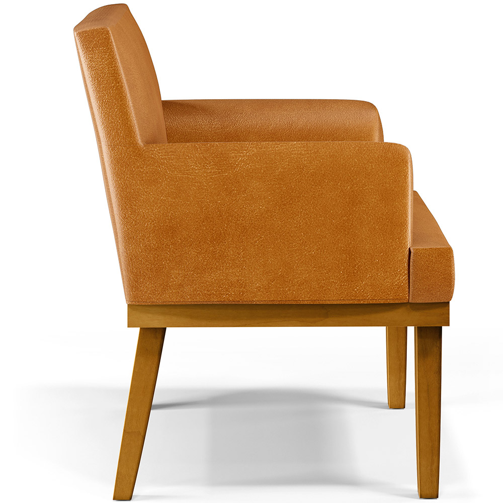 Kit 04 Poltronas Decorativas Sala de Estar Base Mel Beatriz W01 Couríssimo Whisky - Lyam Decor