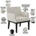 Kit 04 Poltronas Decorativas Sala de Estar Base Preto Beatriz W01 Bouclê Creme - Lyam Decor