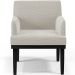 Kit 04 Poltronas Decorativas Sala de Estar Base Preto Beatriz W01 Bouclê Creme - Lyam Decor