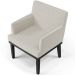 Kit 04 Poltronas Decorativas Sala de Estar Base Preto Beatriz W01 Bouclê Creme - Lyam Decor