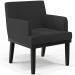 Kit 04 Poltronas Decorativas Sala de Estar Base Preto Beatriz W01 Bouclê Preto - Lyam Decor