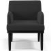 Kit 04 Poltronas Decorativas Sala de Estar Base Preto Beatriz W01 Bouclê Preto - Lyam Decor