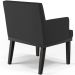 Kit 04 Poltronas Decorativas Sala de Estar Base Preto Beatriz W01 Bouclê Preto - Lyam Decor
