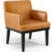 Kit 04 Poltronas Decorativas Sala de Estar Base Preto Beatriz W01 Couríssimo Whisky - Lyam Decor