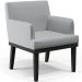 Kit 04 Poltronas Decorativas Sala de Estar Base Preto Beatriz W01 Linho Cinza - Lyam Decor