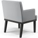 Kit 04 Poltronas Decorativas Sala de Estar Base Preto Beatriz W01 Linho Cinza - Lyam Decor
