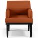 Kit 04 Poltronas Decorativas Sala de Estar Base Preto Beatriz W01 Tecido Terracota - Lyam Decor