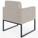 Kit 04 Poltronas Decorativas para Sala Recepção Base Fixa De Metal Helô L02 Linho Bege - Lyam Decor