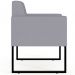 Kit 04 Poltronas Decorativas para Sala Recepção Base Fixa De Metal Helô L02 Suede Cinza - Lyam Decor