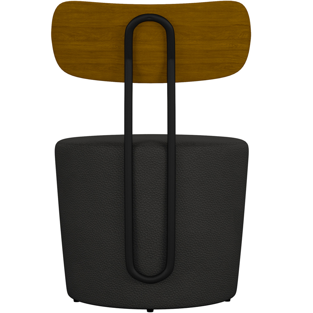 Kit 04 Poltronas Para Sala De Estar Decorativa Base Fixa Luara M03 Couríssimo Preto - Lyam Decor