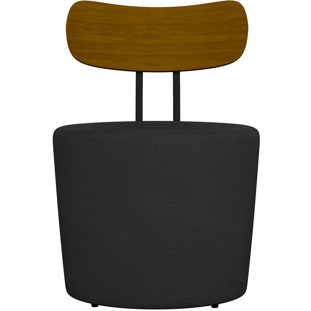 Kit 04 Poltronas Para Sala De Estar Decorativa Base Fixa Luara M03 Couríssimo Preto - Lyam Decor