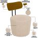 Kit 04 Poltronas Para Sala De Estar Decorativa Base Fixa Luara M03 Linho Cru - Lyam Decor