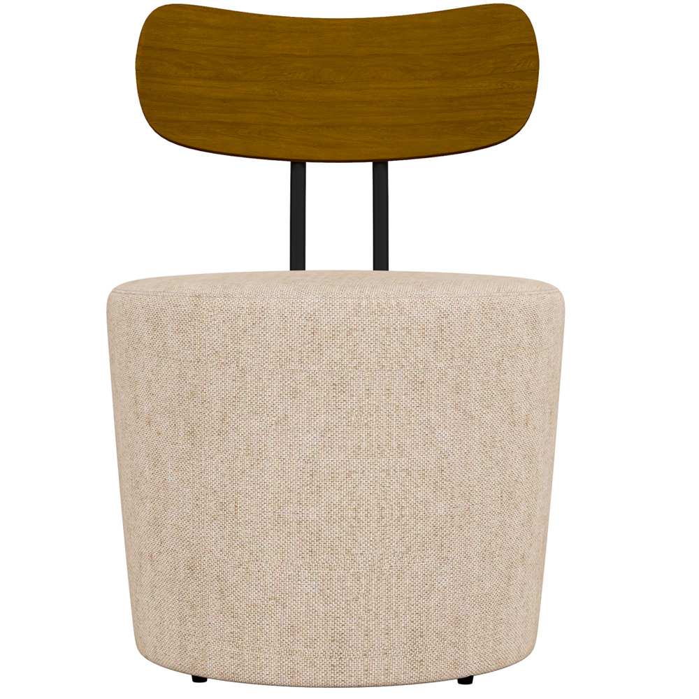 Kit 04 Poltronas Para Sala De Estar Decorativa Base Fixa Luara M03 Linho Cru - Lyam Decor