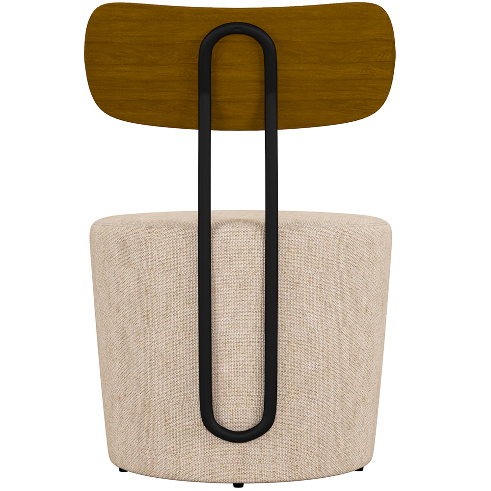 Kit 04 Poltronas Para Sala De Estar Decorativa Base Fixa Luara M03 Linho Cru - Lyam Decor