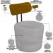 Kit 04 Poltronas Para Sala De Estar Decorativa Base Fixa Luara M03 Veludo Cinza - Lyam Decor